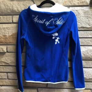 KJUS Spirit Of Skiing embroidered zip hoodie cashmere Blue Medium